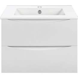 Тумба подвесная с раковиной Vincea Mia 70 см VMC-2MC700GW, белый глянец - фото 