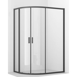 Душевое ограждение Ambassador Kingston 120x90 см 14011209, чёрный/прозрачное - фото 