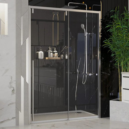 Душевая дверь Ambassador Intense 140 см 110021103IX (стекло 8 мм) хром/прозрачное - фото 