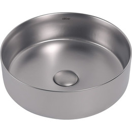 Раковина-чаша Abber Bequem 36 см AC2108MS, серебро матовое - фото 