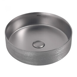 Раковина-чаша Abber Bequem 40 см AC2109BSM, серебро матовое - фото 