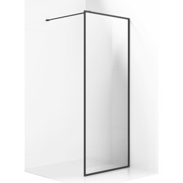 Душевая перегородка Ambassador Walk-in 90 см 15031219 с кронштейном (стекло 8 мм) чёрный/прозрачное - фото 