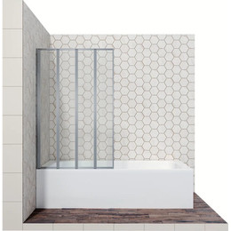 Шторка для ванны Ambassador Bath Screens 900х1400 мм 16041110L L, хром/прозрачное - фото 