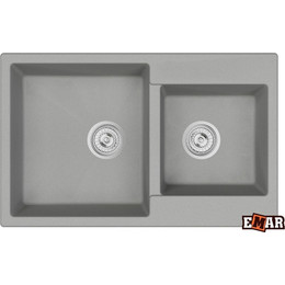 Кухонная мойка Emar EMQ-2800.Q, барит, Цвет производителя: барит - фото 
