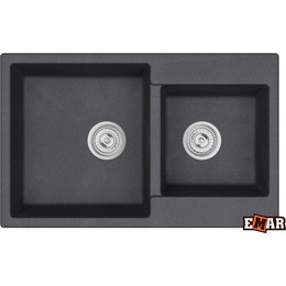 Кухонная мойка Emar EMQ-2800.Q, морион, Цвет производителя: морион - фото 