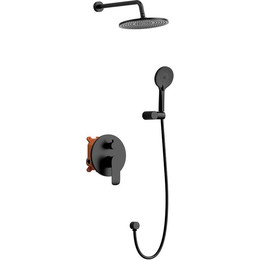 Душевая система для душа Vincea Esse VSFW-1E1MB, черный матовый - фото 