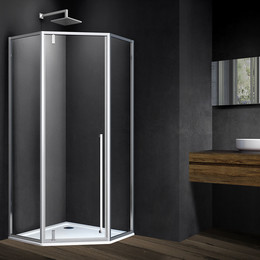 Душевое ограждение Vincea Penta 90x90 см VSP-3P900CL, хром/прозрачное - фото 