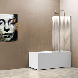 Шторка для ванны Vincea 114 см VSB-12114CH-R, хром/шиншилла - фото 