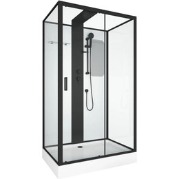 Душевое кабина Grossman Elegans 120x80 см GR252Q, чёрный/прозрачное - фото 