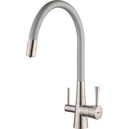 Смеситель для кухни Lemark Comfort LM3075BN-Silver, серебристый/никель - фото 