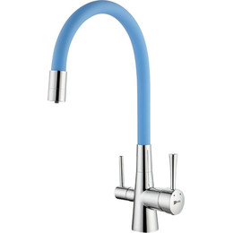 Смеситель для кухни Lemark Comfort LM3075C-SkyBlue, голубой/хром - фото 