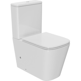Унитаз-компакт безободковый Point Ника PN42081 с крышкой микролифт - фото 