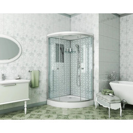 Душевая кабина Niagara Luxe NG-7702W 100x100 см, серебро/прозрачное - фото 