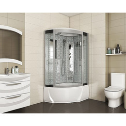 Гидробокс Niagara Luxe NG-7712WR 120x80 см, серебро/прозрачное - фото 