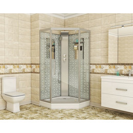 Душевая кабина Niagara Luxe NG-7799WBK 90x90 см, серебро/прозрачное - фото 