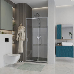 Душевая дверь Niagara Nova 110 см NG-63-11A, хром/прозрачное - фото 