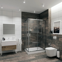 Душевое ограждение Niagara Nova 120x80 см NG-6610-08, хром/прозрачное - фото 