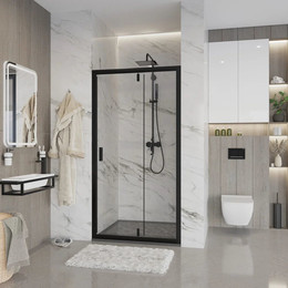 Душевая дверь Niagara Nova 110 см NG-83-11AB, черный/прозрачное - фото 