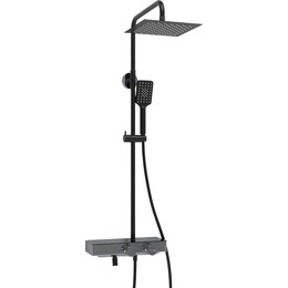 Душевая стойка с термостатом WasserKraft A114.255.130.CB Thermo, черный - фото 