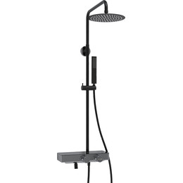 Душевая стойка с термостатом WasserKraft A114.258.218.CB Thermo, черный - фото 