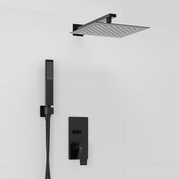 Душевая система для душа WasserKraft Glan A66209, черный глянец - фото 