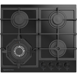 Газовая варочная поверхность Zigmund & Shtain M 26.6 B (чёрное стекло) - фото 