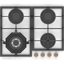 Газовая варочная поверхность Zigmund & Shtain M 26.6 W (белое стекло) - фото 