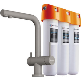 Смеситель для кухни Omoikiri Nagano GR-P + фильтр Pure Drop Lite 4219.8028P, leningrad grey - фото 