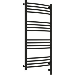 Полотенцесушитель электрический Сунержа Богема 3.0 П16 1000x500 мм (выгнутая перемычка) 31-5803-1050 R, чёрный матовый - фото 