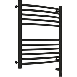 Полотенцесушитель электрический Сунержа Богема 3.0 П11 600x500 мм (выгнутая перемычка) 31-5803-6050 R, чёрный матовый - фото 