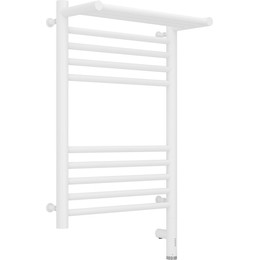 Полотенцесушитель электрический Сунержа Богема с полкой 3.0 П10 600x400 мм (прямая перемычка) 30-5807-6040 R, белый матовый - фото 