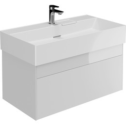Тумба подвесная с раковиной Kerama Marazzi Logica 90 см LO.90.2\WHT, белый - фото 