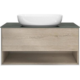 Тумба подвесная со столешницей Kerama Marazzi Plaza Modern 100 см PLB.M.100.1\OAK.O, дуб орегон - фото 