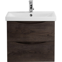 Тумба подвесная с раковиной BelBagno MARINO-CER-700-2C-SO-RNG-P 70 см, Rovere Nature Grigio - фото 