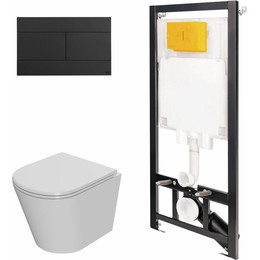 Инсталляция Oli 80 Eco с подвесным безободковым унитазом Point Виктория 886914SLO3+PN41061 - фото 