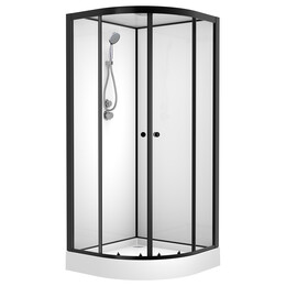 Душевая кабина Loranto Neo 90x90 см CS-22109, чёрный/прозрачное - фото 