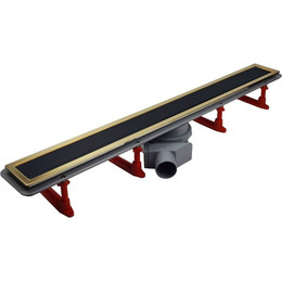 Трап Pestan (BETTOSERB) Confluo Premium Black Glass Gold+ Line 950 13100125, золото глянец/чёрный, Цвет производителя: чёрный, золото глянец, Размер трапа: 950 - фото 