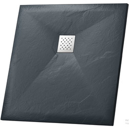 Поддон каменный Grossman Strong 90x90 см GR-S29090Q, графит матовый - фото 