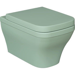 Унитаз подвесной безободковый Ambassador Benefit 203T21001R, мятный матовый, Цвет производителя: зелёный - фото 