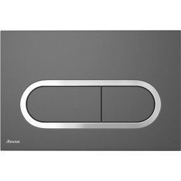 Кнопка смыва Ravak Chrome X01797, чёрный матовый - фото 