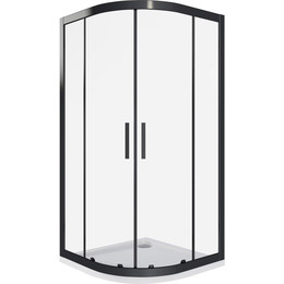 Душевое ограждение Bas Cofe R-80-C-CH 80x80 см, чёрный/прозрачное - фото 