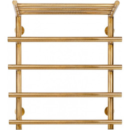 Полотенцесушитель электрический Secado Турин 1 СП с полкой П5 500x600 мм (возможность скрытого подключения) бронза - фото 