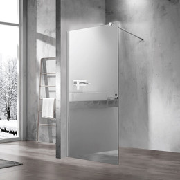 Душевая перегородка Vincea Walk-In 90 см VSW-1H900MR (стекло 8 мм) с кронштейном в комплекте, хром/зеркальное - фото 