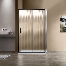 Душевое ограждение Vincea Garda 120x90 см VSR-1G9012CHB, черный/шиншилла - фото 