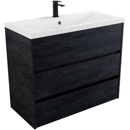 Тумба напольная с раковиной Art&Max FAMILY-M-900-3C-PIA-HC 90 см, угольный камень - фото 