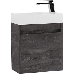 Тумба подвесная с раковиной Art&Max Family-M-500-1D-SO-IS 50 см, железный камень - фото 