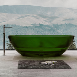 Ванна прозрачная Abber Kristall 180x85 см AT9702Emerald, зеленый - фото 