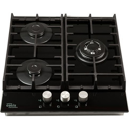 Газовая варочная поверхность Oasis P-3GBT (чёрное стекло) - фото 