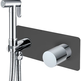 Набор для гигиенического душа Boheme Stick 127-BCR.2, black chrome, Цвет производителя: хром, чёрный - фото 