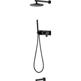 Душевая система для ванны Boheme Spectre 454-2-B, чёрный матовый, Цвет производителя: чёрный матовый - фото 